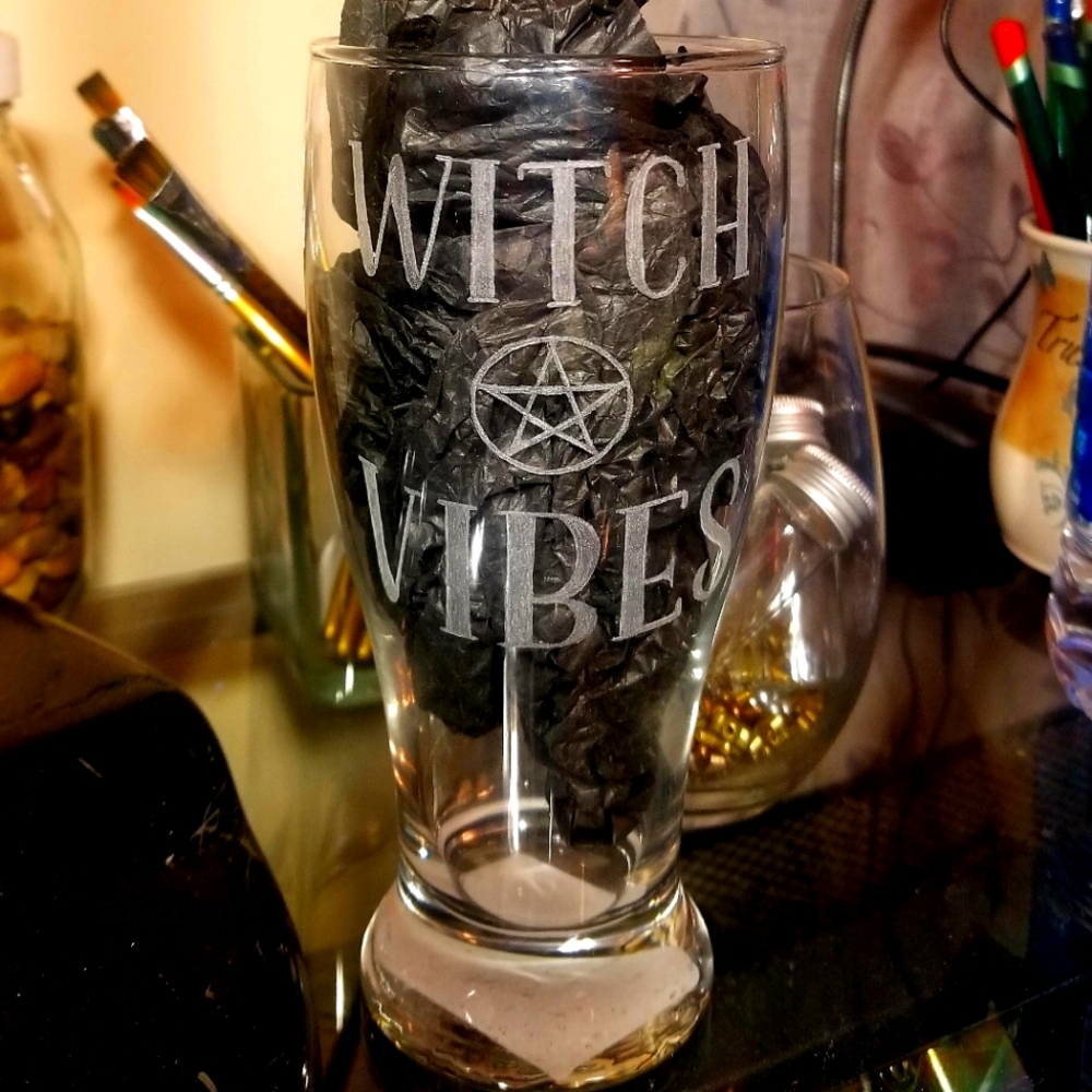 Hand etched glasses... artistic flare...
